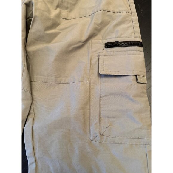 Colorful Planet Boys Utility Jogger Pants L 10/12 Beige Elastic Waist Drawstring - Picture 2 of 7